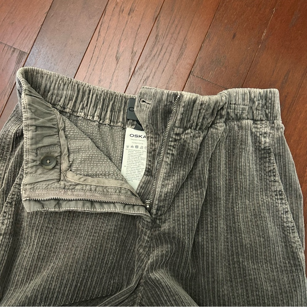 $369 OSKA Women’s Taupe Corduroy Pants Size 1 Relaxed Fit 29” Inseam - Picture 7 of 10